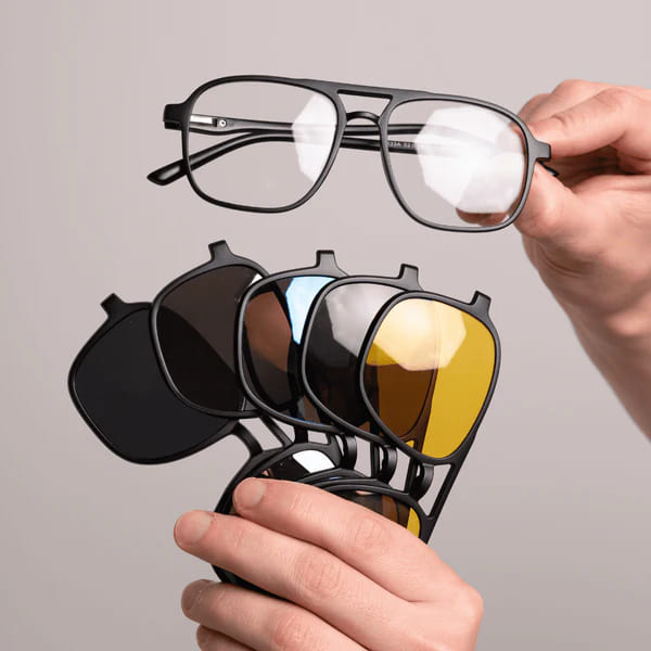 Óculos 6 em 1 - Lentes Magnéticas + ESTOJO DE BRINDE