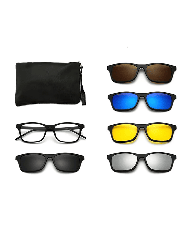 Óculos 6 em 1 - Lentes Magnéticas + ESTOJO DE BRINDE