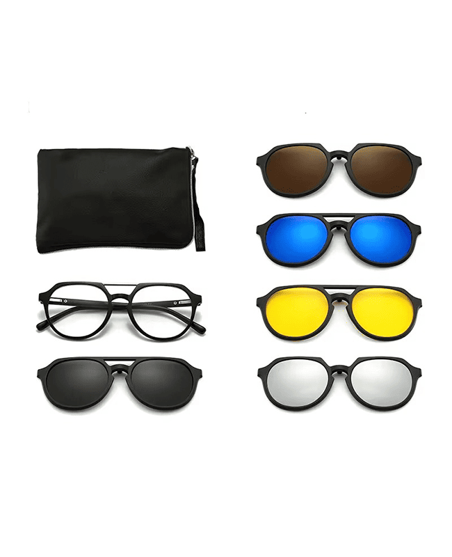 Óculos 6 em 1 - Lentes Magnéticas + ESTOJO DE BRINDE